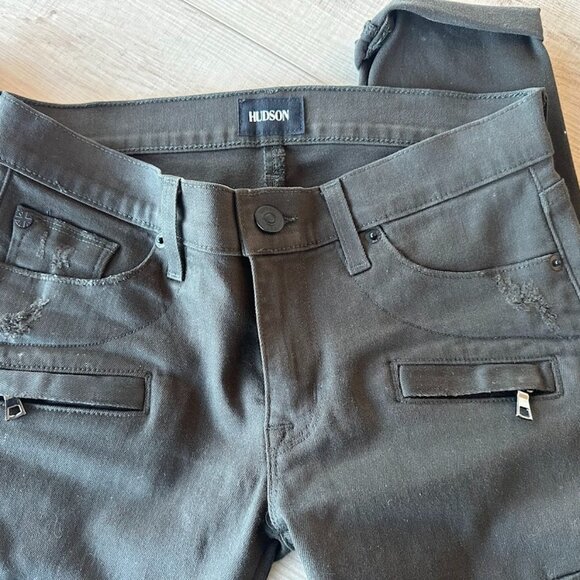 Hudson Jeans Women's Skinny Jeans in Dark Olive - Picture 2 of 5